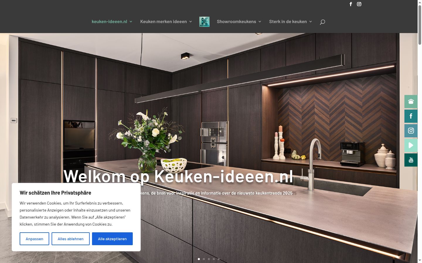 Screenshot van de toestemmingsbanner zoals getoond vóór enige interactie