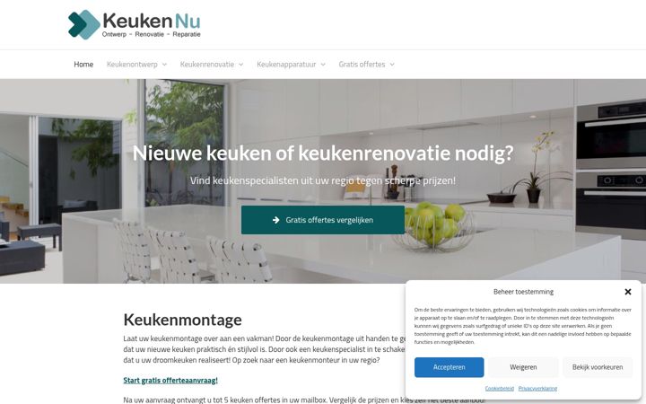 Screenshot of keuken-nu.nl