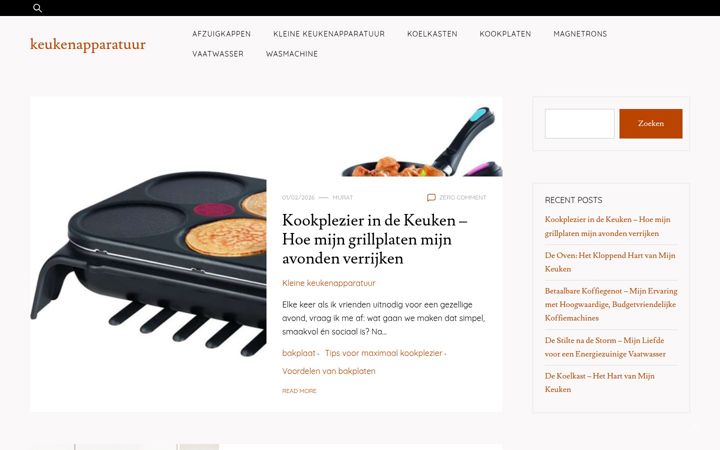 Screenshot of keukenapparatuur.net