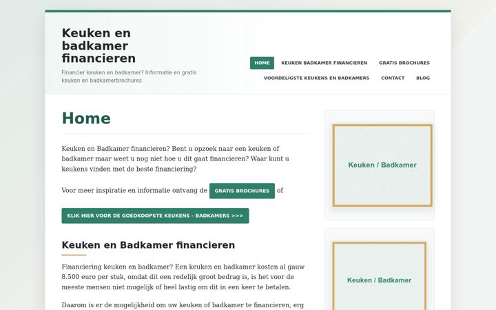 Screenshot of keukenbadkamerfinancieren.nl