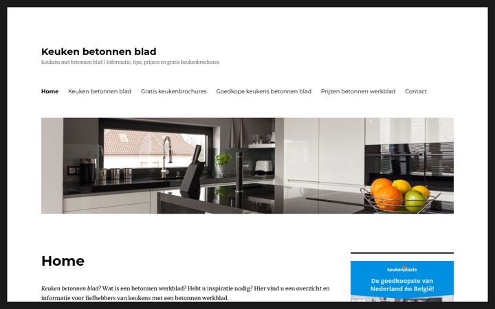Screenshot of keukenbetonnenblad.nl