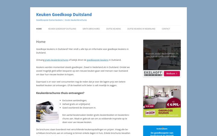 Screenshot of keukengoedkoopduitsland.nl