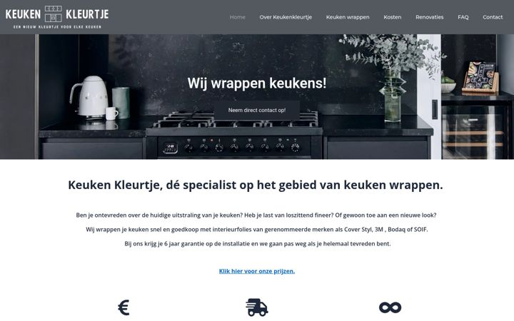 Screenshot of keukenkleurtje.nl