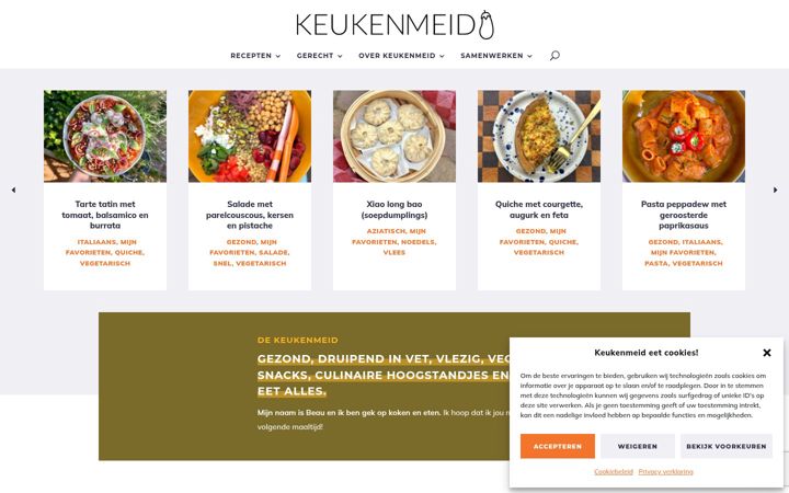 Screenshot of keukenmeid.com