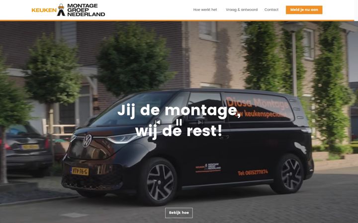 Screenshot of keukenmontagegroepnederland.nl