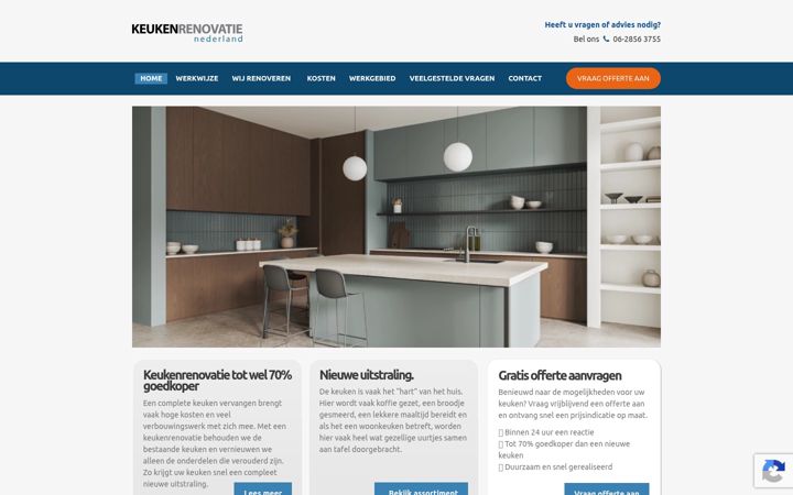 Screenshot of keukenrenovatienederland.nl