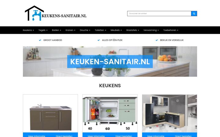 Screenshot of keukens-sanitair.nl