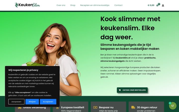 Screenshot of keukenslim.nl
