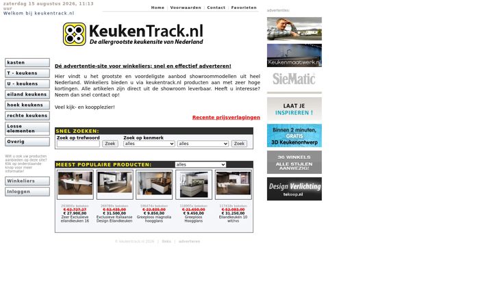 Screenshot of keukentrack.nl