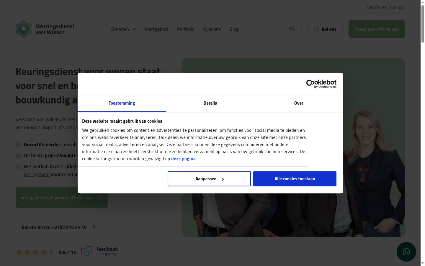 Snímek obrazovky baneru souhlasu zobrazeného před jakoukoli interakcí