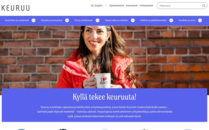 Zrzut ekranu keuruu.fi