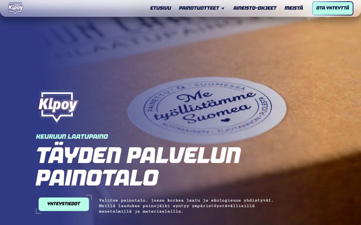 Screenshot of keuruunlaatupaino.fi
