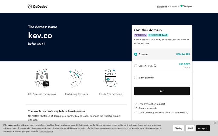 Screenshot of kev.co