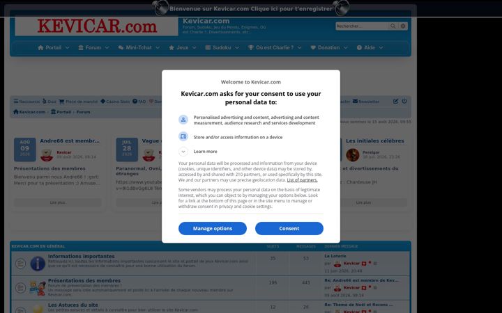 Screenshot of kevicar.com
