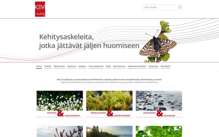 Screenshot of kevicon.fi