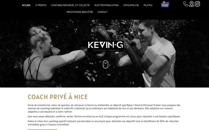 Screenshot of kevin-gpersonaltrainer.com