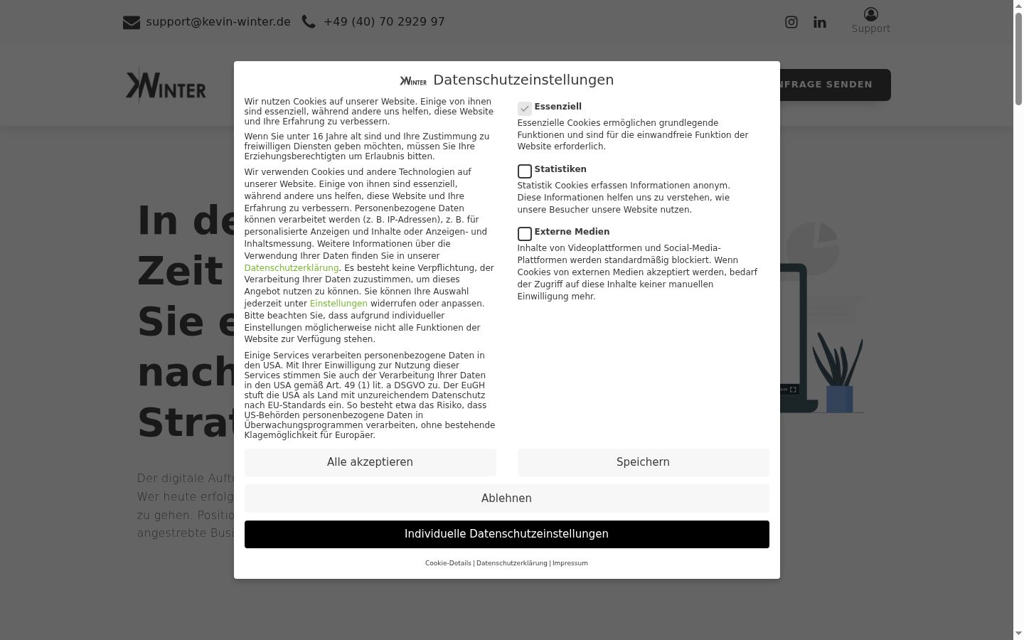 Captură de ecran a bannerului de consimțământ afișat înainte de orice interacțiune