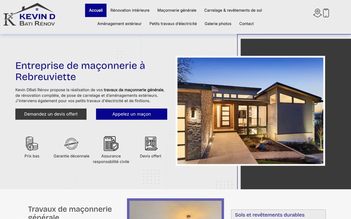 Screenshot of kevindbati-renov.fr