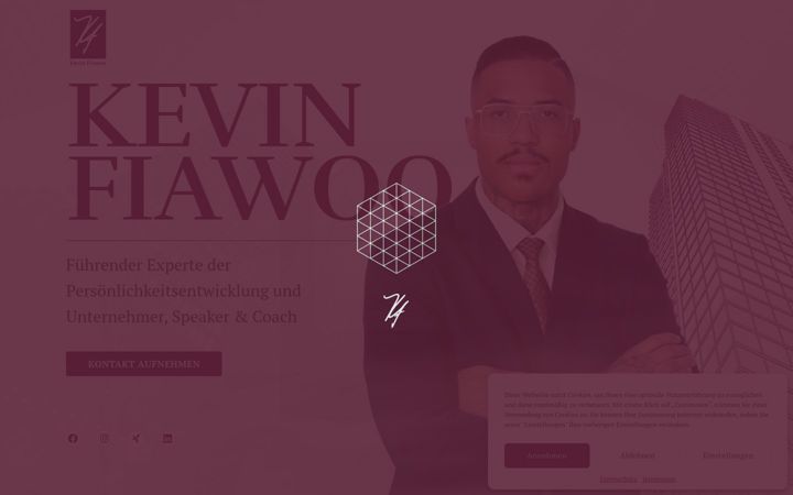 Screenshot of kevinfiawoo.de