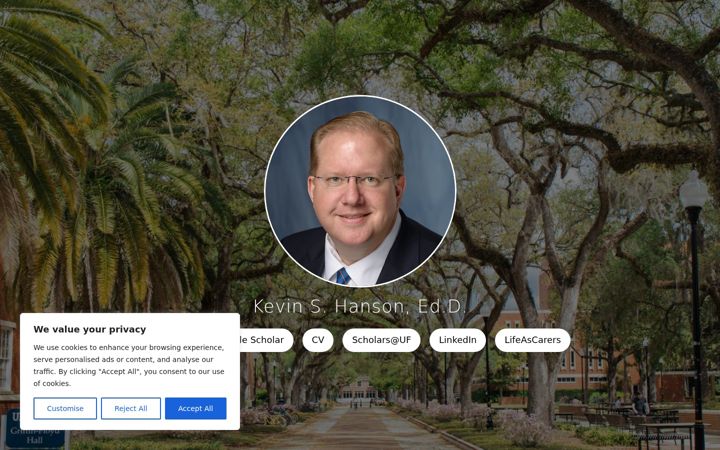 Screenshot of kevinhanson.org