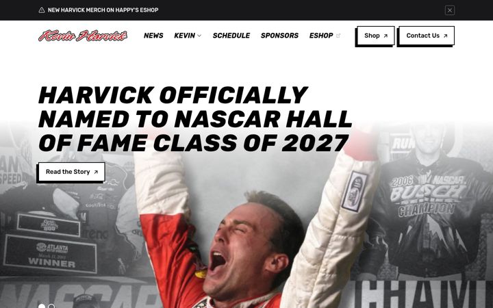 Screenshot of kevinharvick.com