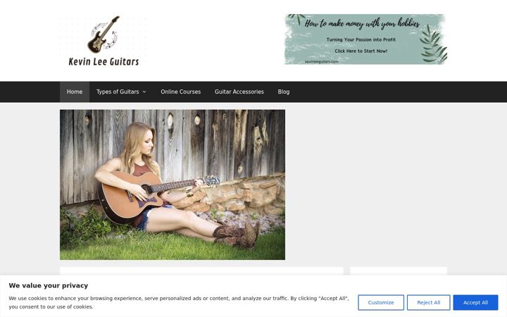 Screenshot of kevinleeguitars.com