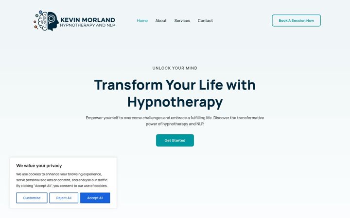 Screenshot of kevinmorland.co.uk