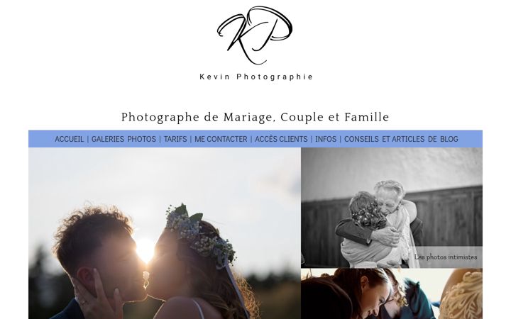 Screenshot of kevinphotographie.fr