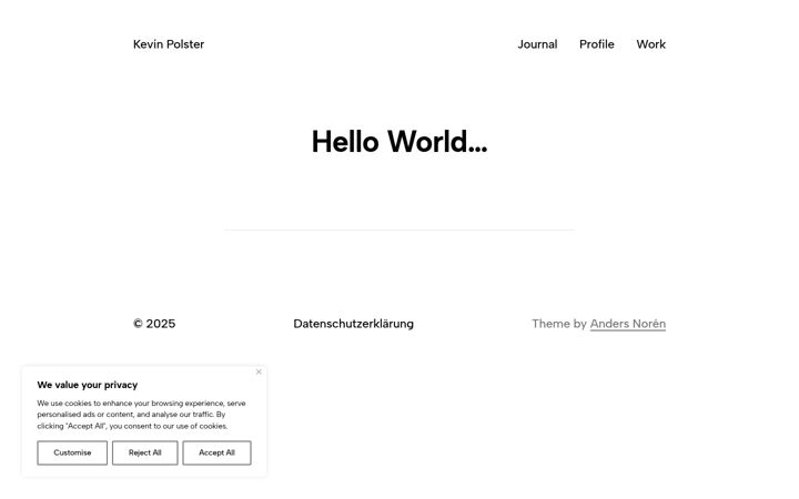 Screenshot of kevinpolster.de