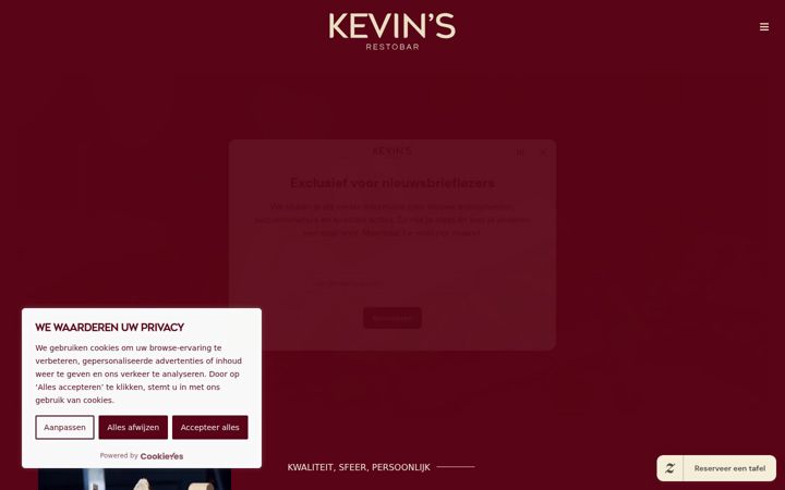 Screenshot of kevinsrestobar.nl