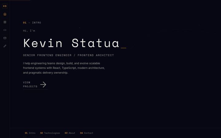 Screenshot of kevinstatua.com