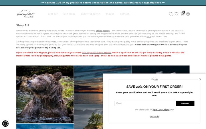 Screenshot of kevintalbotphotos.com