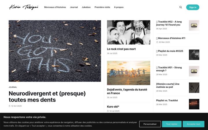 Screenshot of kevintersigni.com
