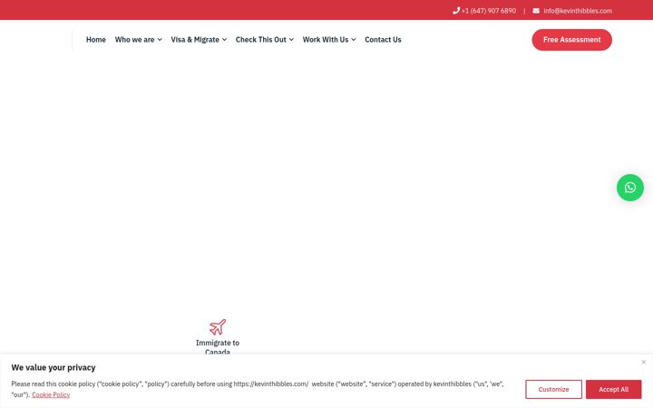 Screenshot of kevinthibbles.com