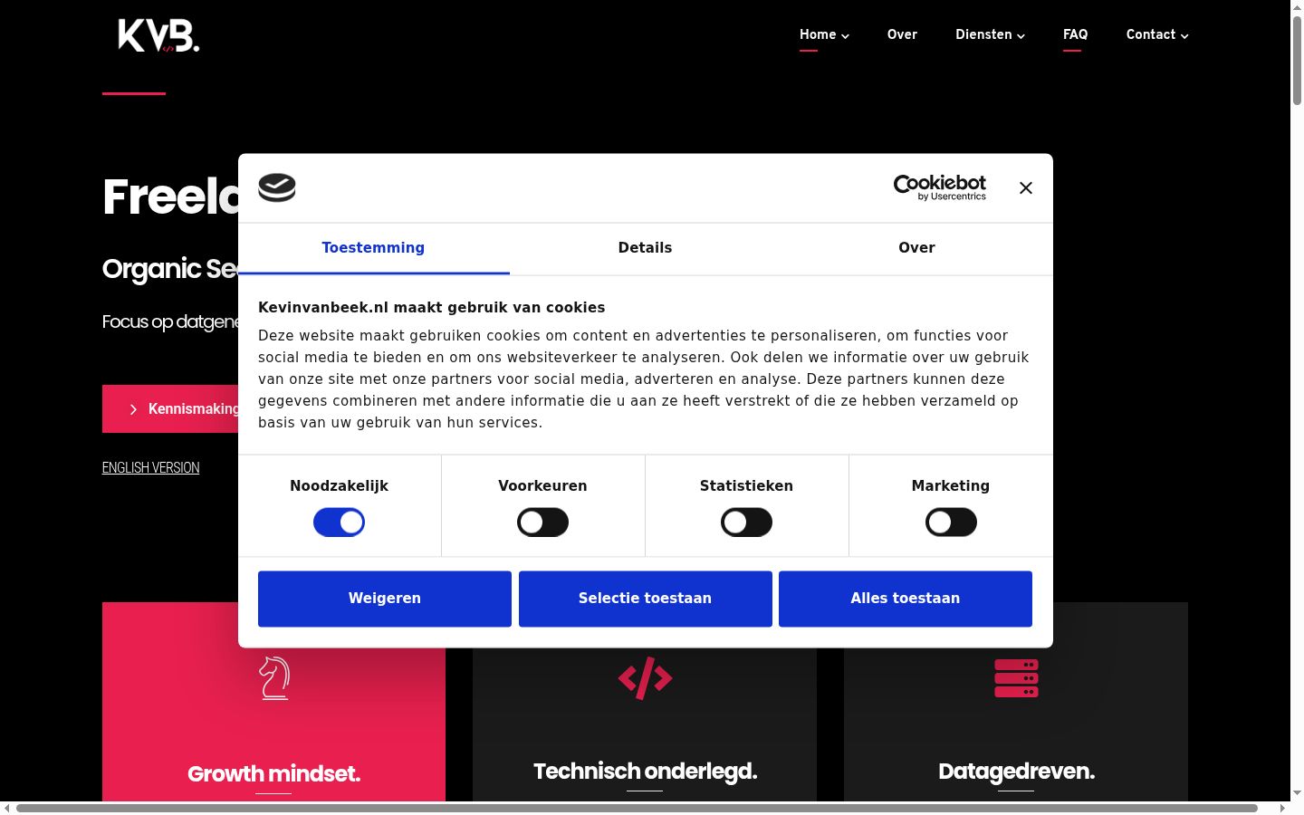Screenshot tal-banner tal-kunsens muri qabel kwalunkwe interazzjoni