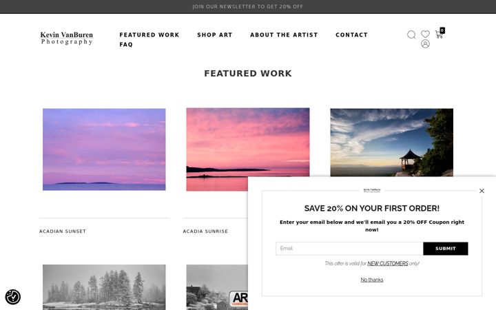Screenshot of kevinvanburenphotography.com