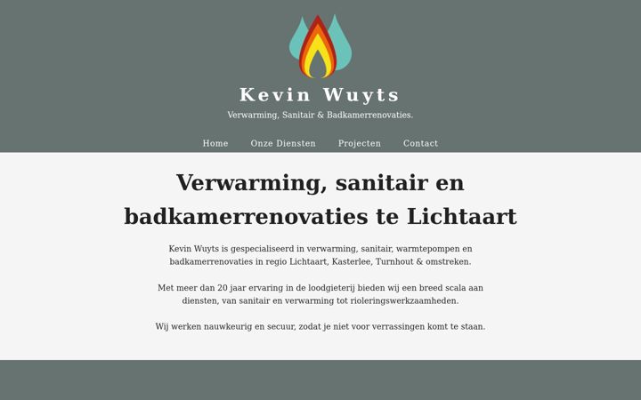 Screenshot of kevinw.be