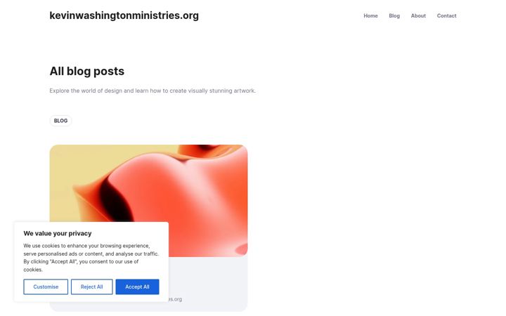 Screenshot of kevinwashingtonministries.org