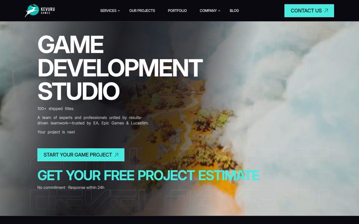 Screenshot of kevurugames.com