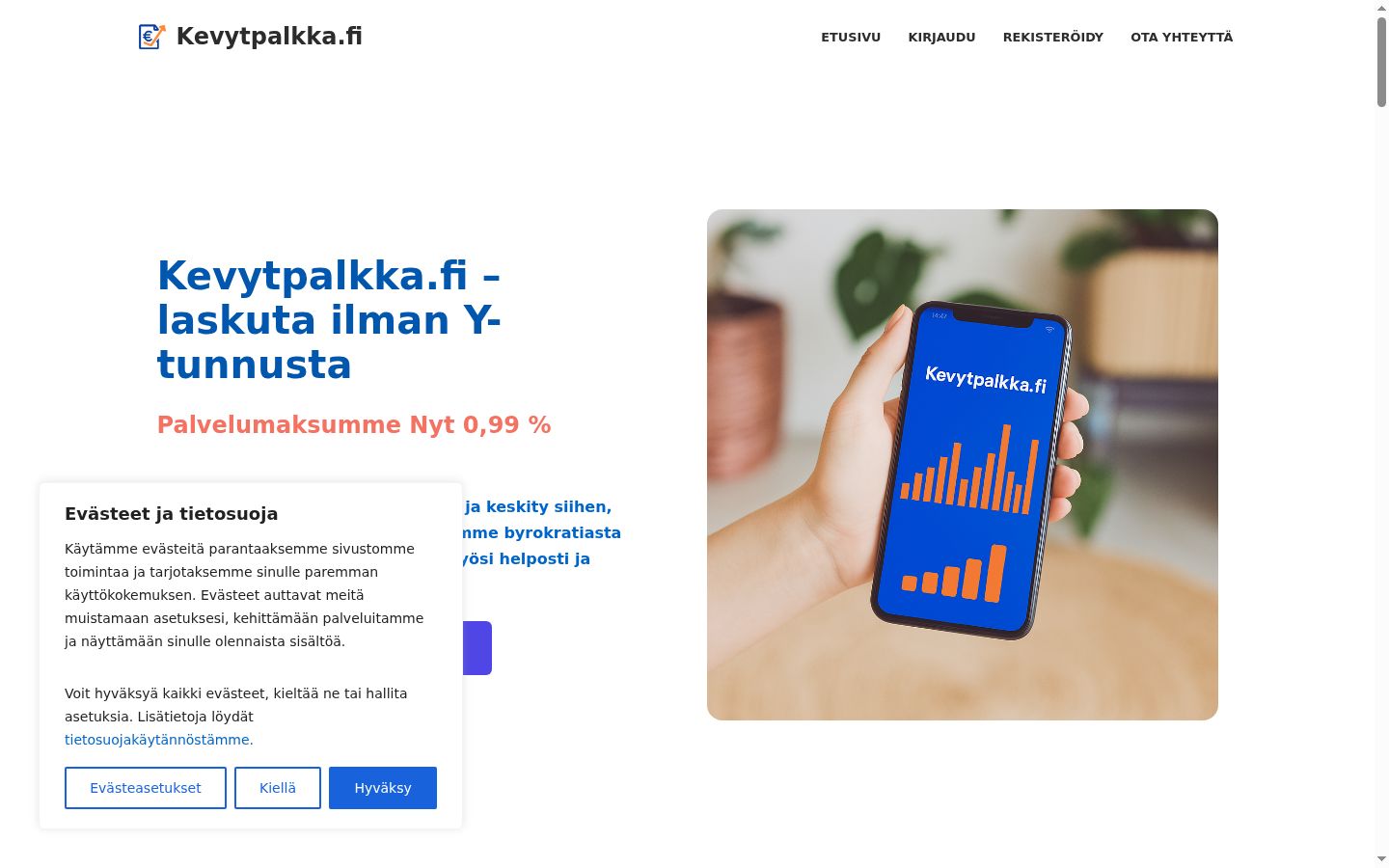 Snímka obrazovky banera súhlasu zobrazeného pred akoukoľvek interakciou