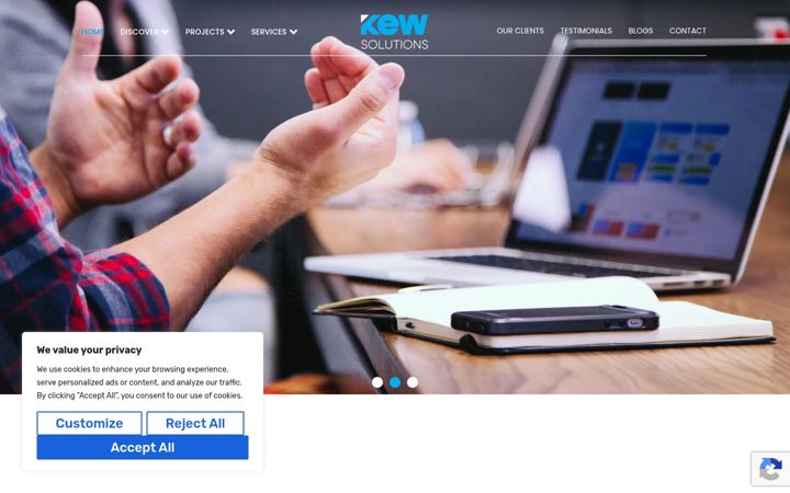 Screenshot of kewsolutions.com