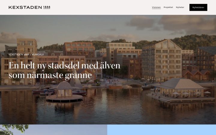 Screenshot of kexstaden.se