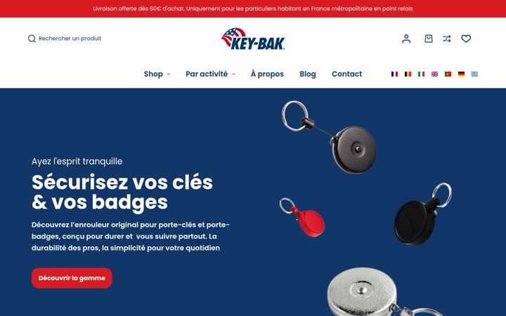 Screenshot of key-bak.fr