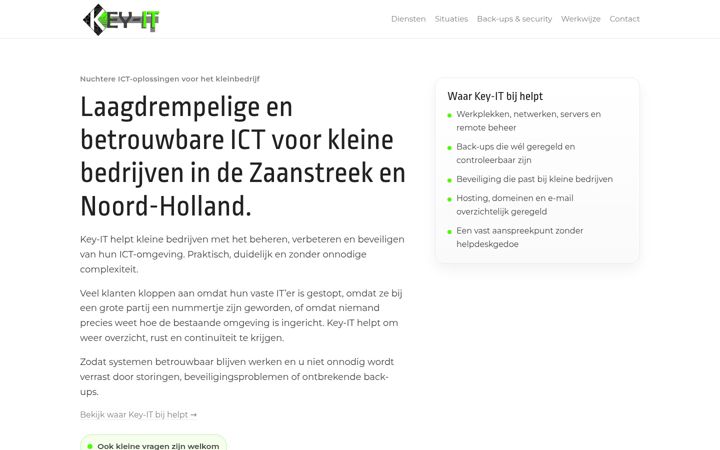 Screenshot of key-it.nl