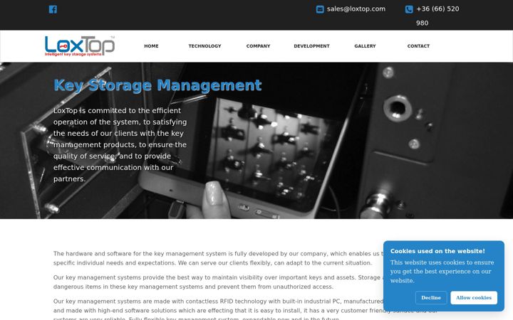 Screenshot of key-storage-management.com