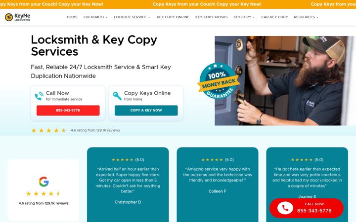 Screenshot of key.me