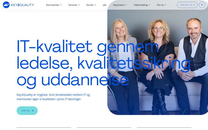 Posnetek zaslona key2quality.dk