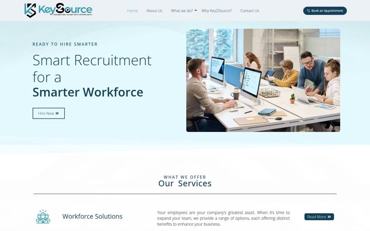 Screenshot of key2source.com