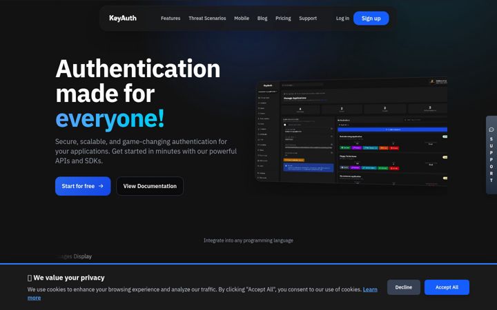 Screenshot of keyauth.win