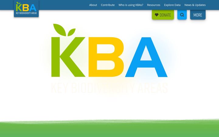 Screenshot of keybiodiversityareas.org
